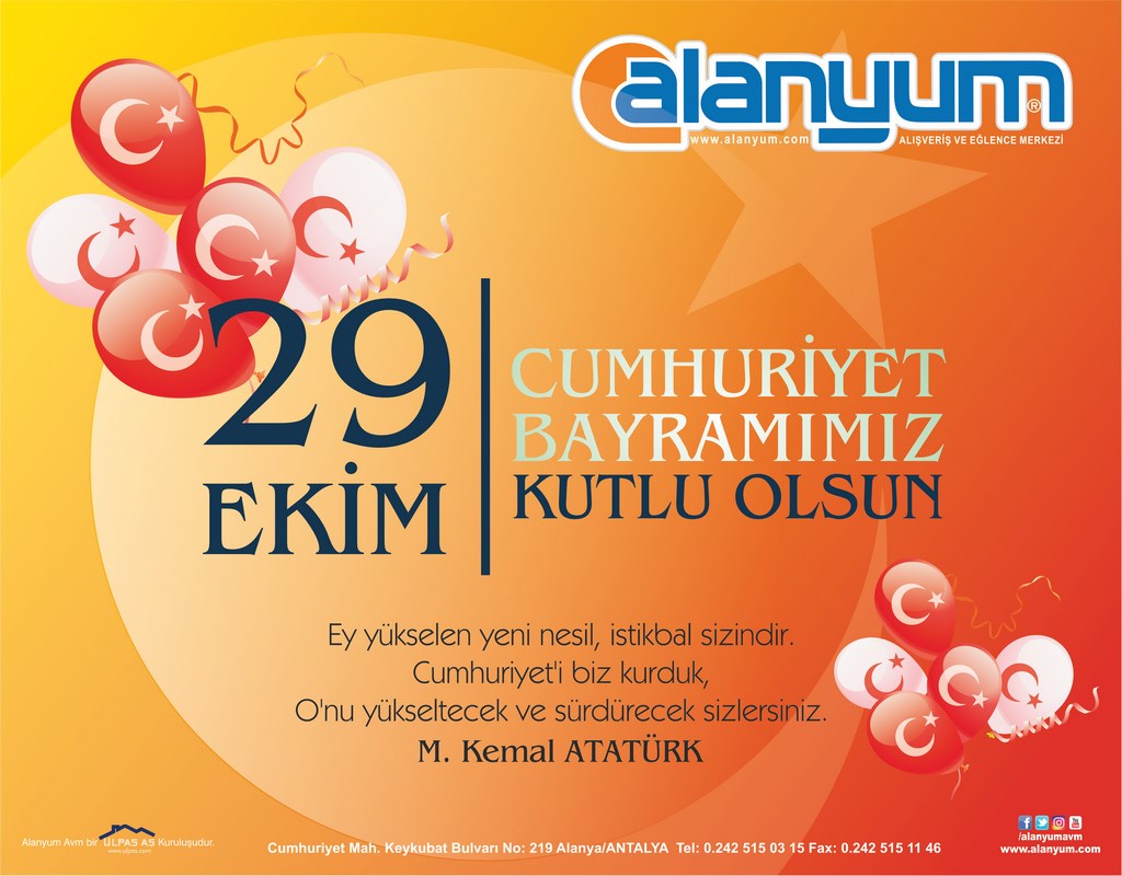 Cumhuriyet Bayramımız Kutlu Olsun